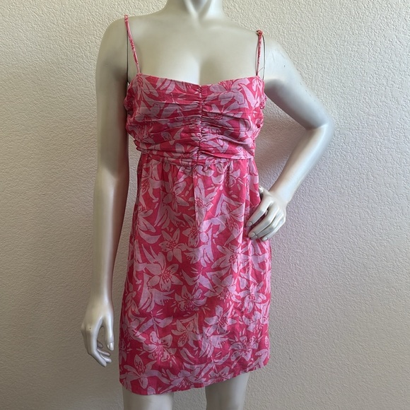 Charlie Holiday Women's Pink Linen Blend Madonna Mini Dress - Picture 5 of 10